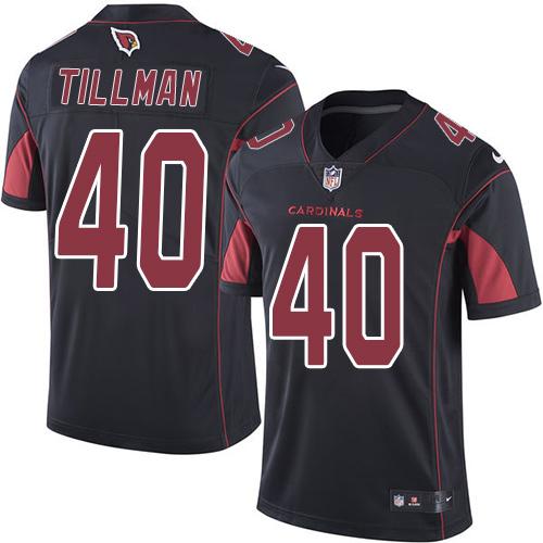 Nike Cardinals #40 Pat Tillman Black Men's Stitched NFL Limited Rush Jersey - Click Image to Close